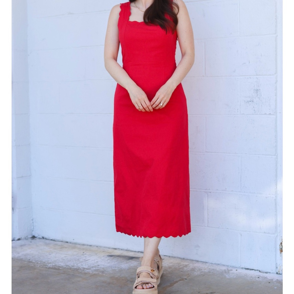 Ice Red Midi Dress